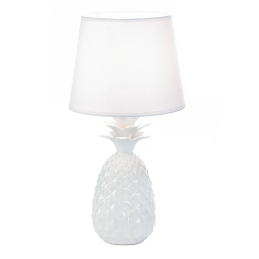 Pineapple Table Lamp 10x10x19.5" - White