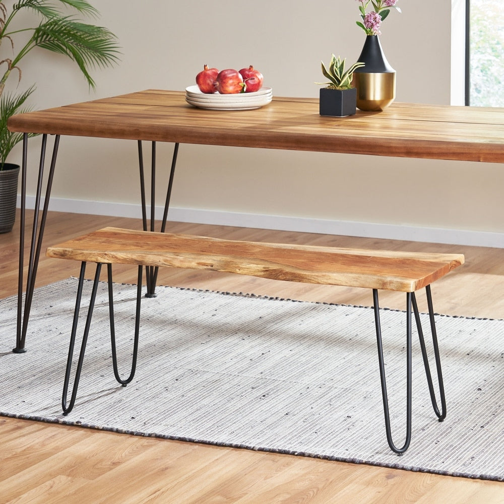 Plumb Acacia Wood Dining Bench by Christopher Knight Home