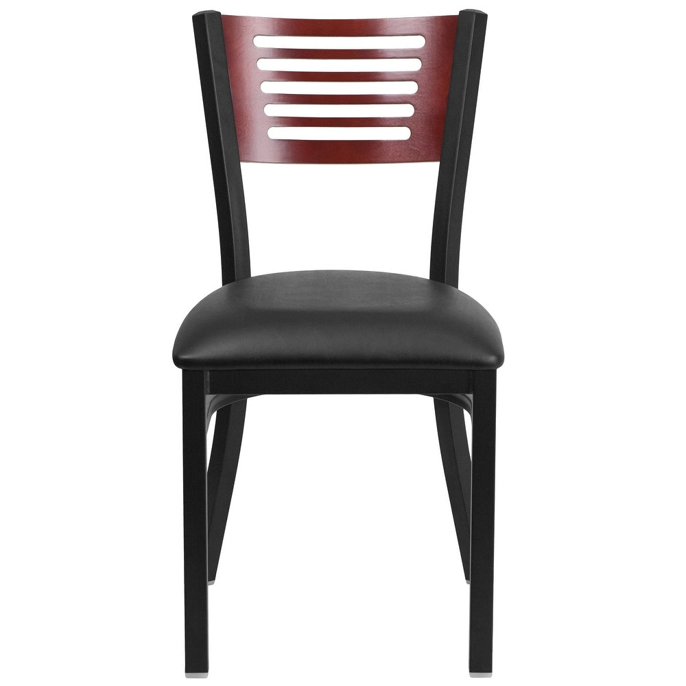 Decorative Slat Back Metal Restaurant Chair