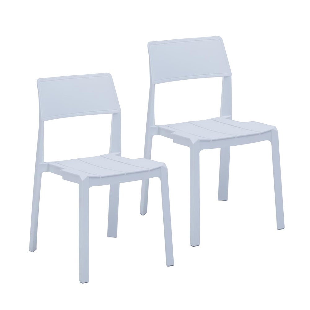 Porthos Home Brock Stackable Dining Chairs Set of 2, Overall Plastic