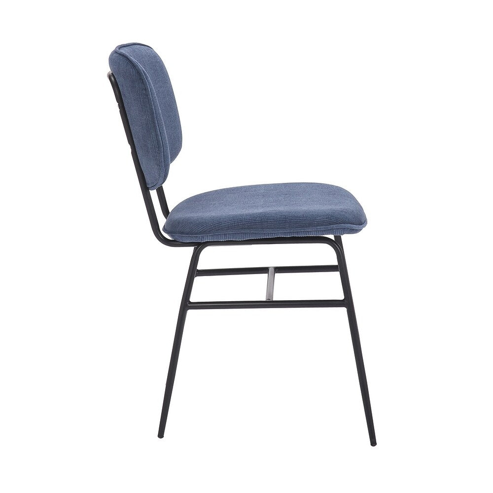 Porthos Home Efia Set of 2 Dining Chairs, Steel Frames, Armless - Grey