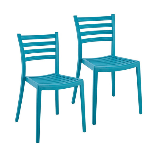 Porthos Home Faro Dining Chairs Set Of 2, PP Plastic, Stackable Design