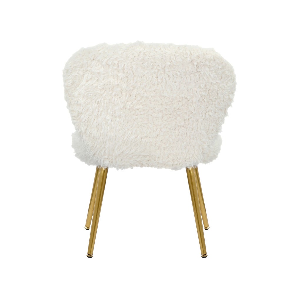 Porthos Home Hazel Dining Chairs, Plush Upholstery, Gold Metal Legs