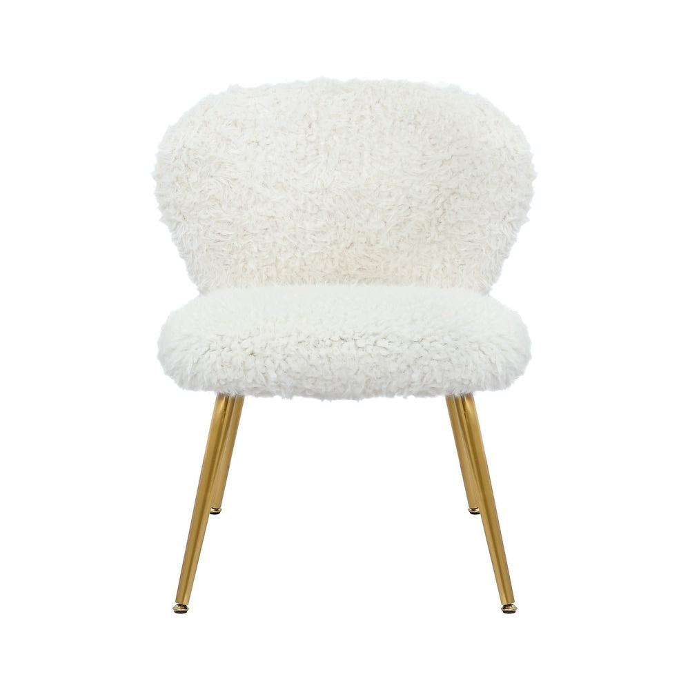 Porthos Home Hazel Dining Chairs, Plush Upholstery, Gold Metal Legs