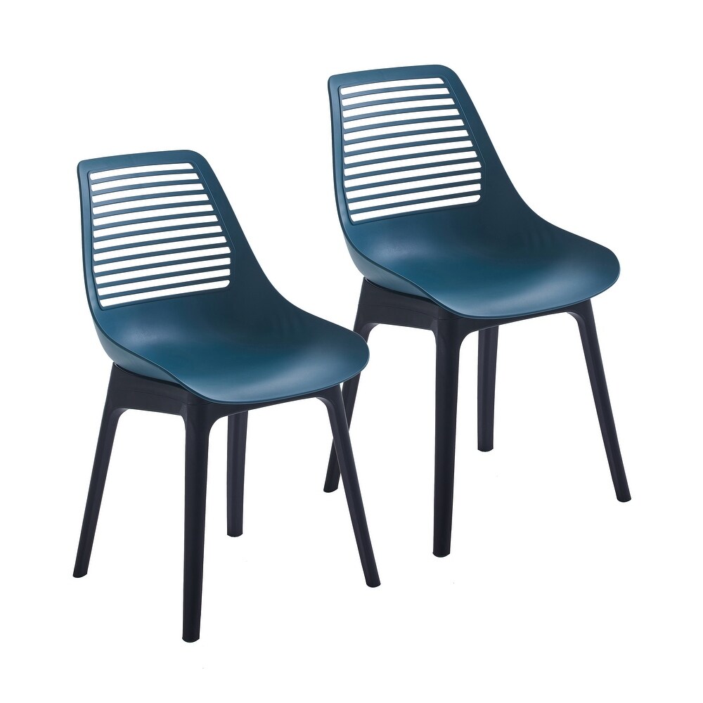 Porthos Home Moe Dining Chairs Set of 2, Sturdy Plastic Shell And Legs