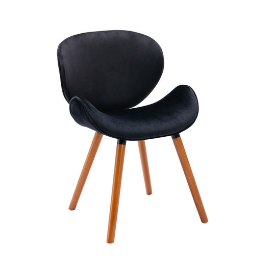Porthos Home Vigo Dining Chair, Velvet Seat & Back, Beechwood Legs