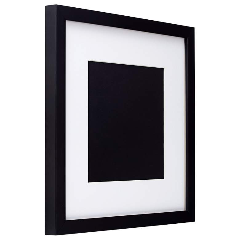 14 x 14 Black Finish With White Matting Wall Art Frame