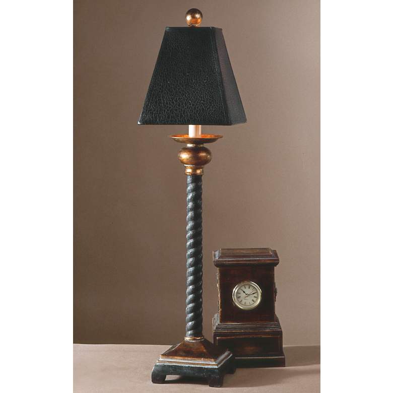 Bellcord Black and Bronze Buffet Table Lamp