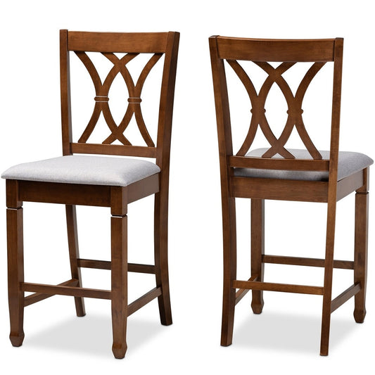 Reneau Modern and ContemporaryUpholstered 2-Piece Wood Pub Chair Set
