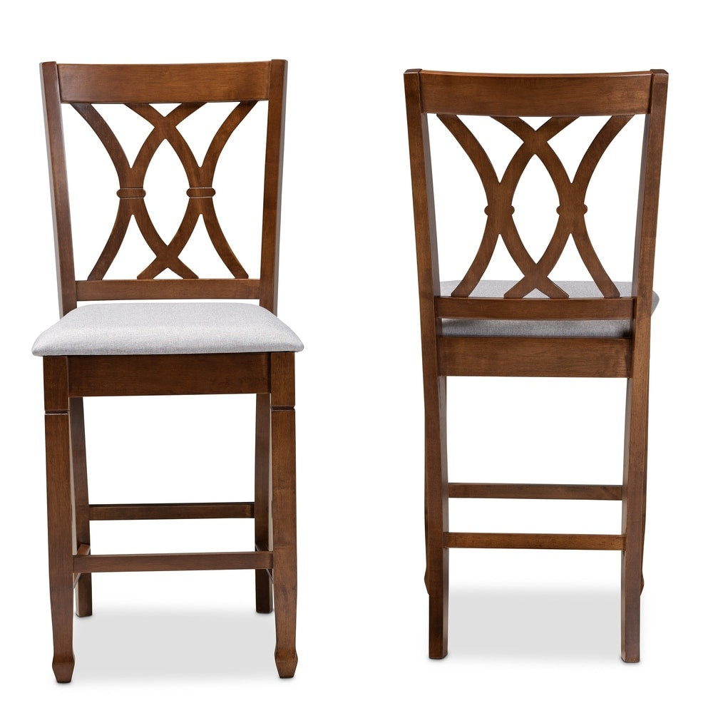 Reneau Modern and ContemporaryUpholstered 2-Piece Wood Pub Chair Set