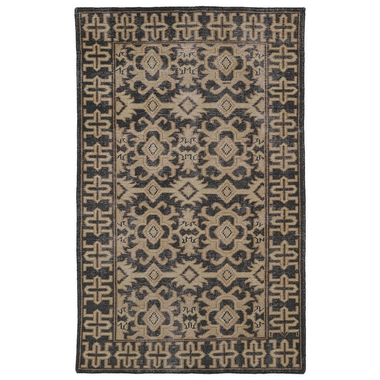 Restoration Collection  Black Area Soft Rug