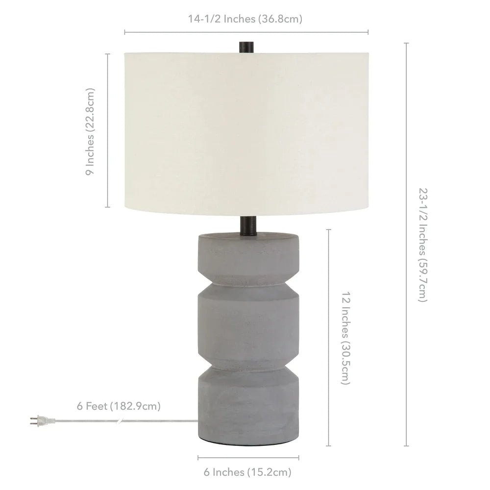 Reyna Industrial Glam Table Lamp (Optional Finishes)