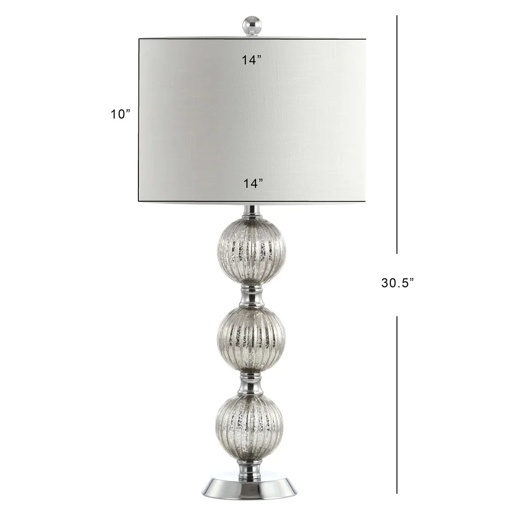 Rita 30.5" Silvered Orbs Glass/Metal LED Table Lamp by JONATHAN Y