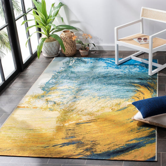 Barbados Fridoline Tropical Indoor/ Outdoor Patio Backyard Soft Rug