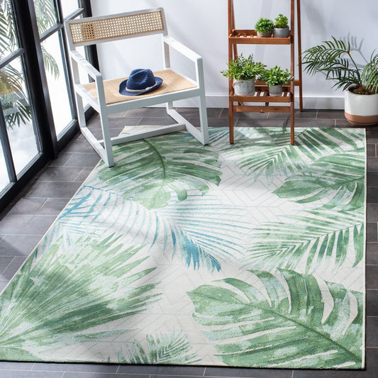 Barbados Nairne Tropical Indoor/ Outdoor Patio Backyard Soft Rug