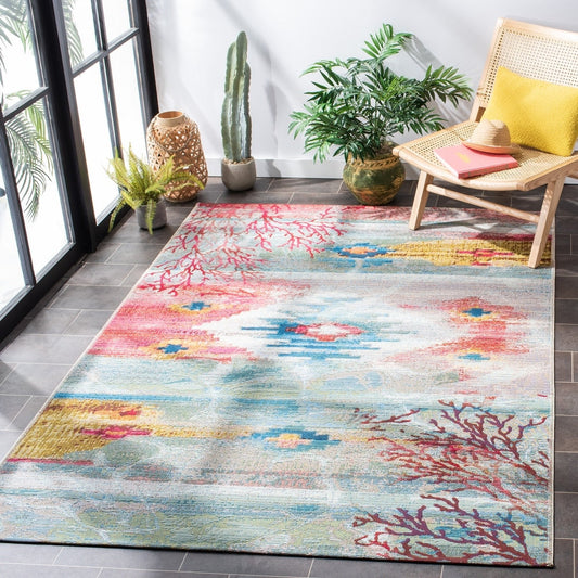Barbados Santos Tropical Indoor/ Outdoor Patio Backyard Soft Rug