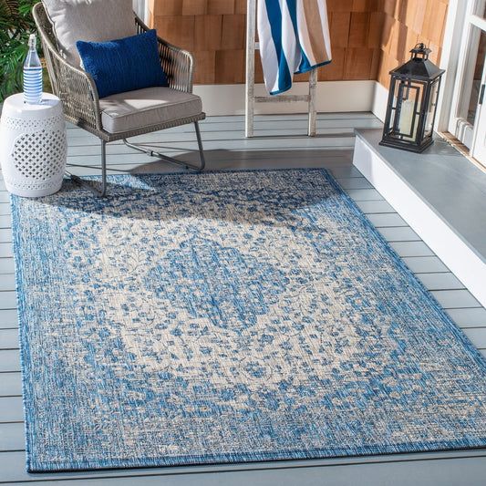 Courtyard Suzann Indoor/ Outdoor Patio Backyard Soft Rug