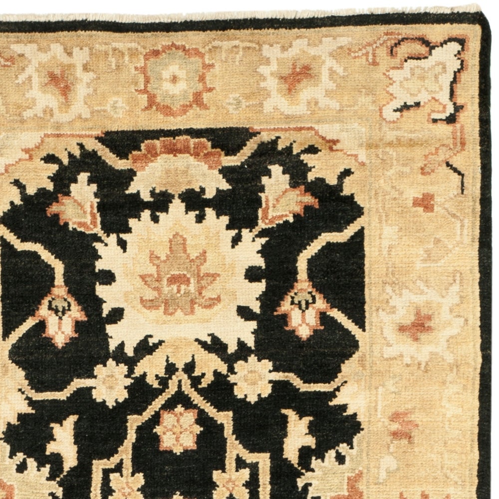 Couture Hand-knotted Oushak Mersiha Traditional Oriental Wool Rug with Fringe