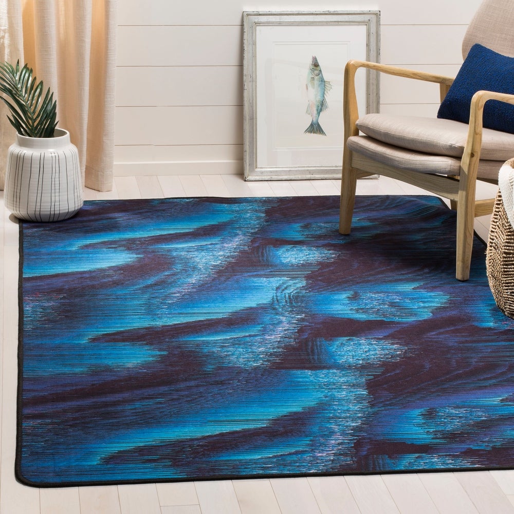 Daytona Melody Graphic Abstract Machine Washable Area Rug