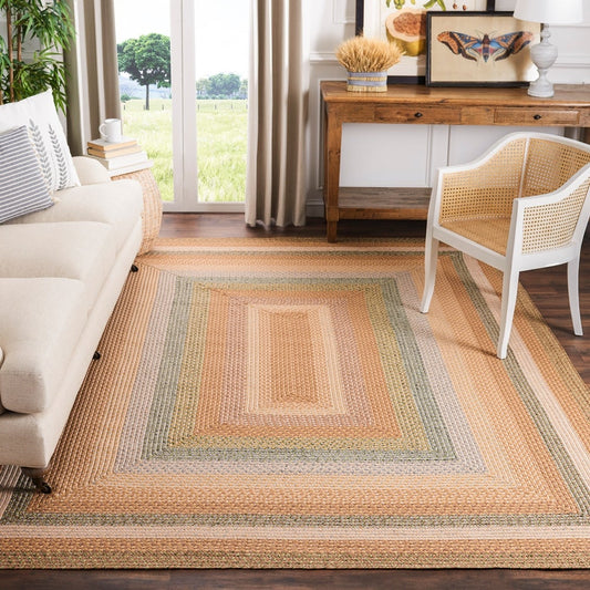 Handmade Braided Katharyn Country Tan/Multi Rug