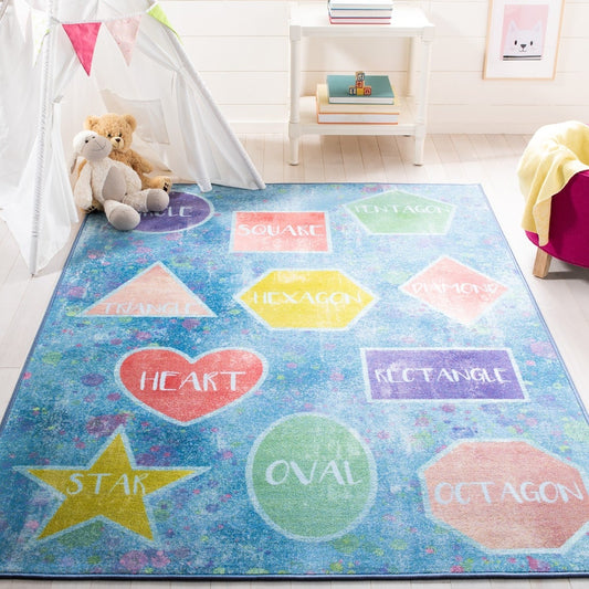 Kids Playhouse Anasia Shapes Machine Washable Soft Rug