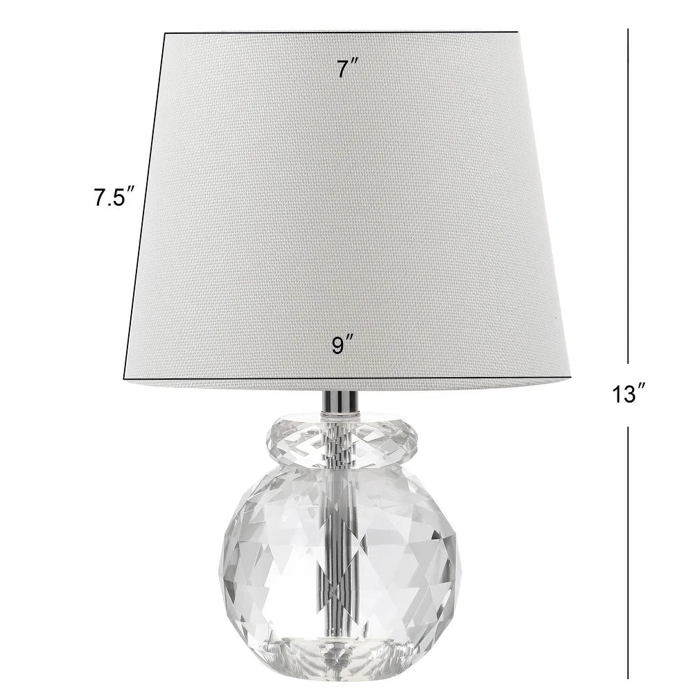 Lighting 13-inch Eunice Crystal Table Lamp - 9"x9"x13"