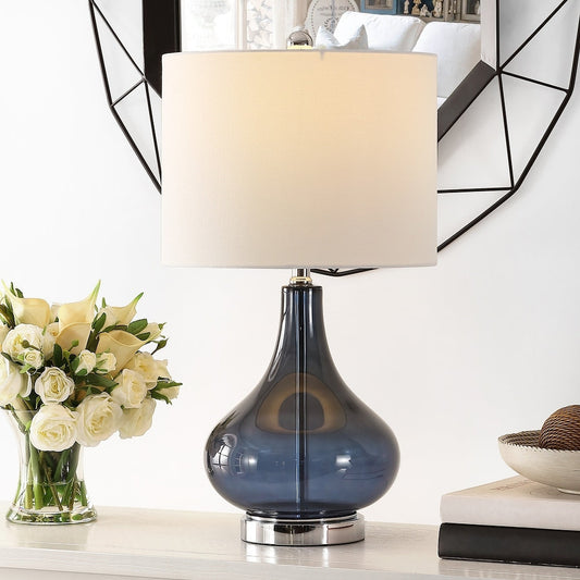 24-inch Brooks Glass Table Lamp - 13" x 13" x 24"