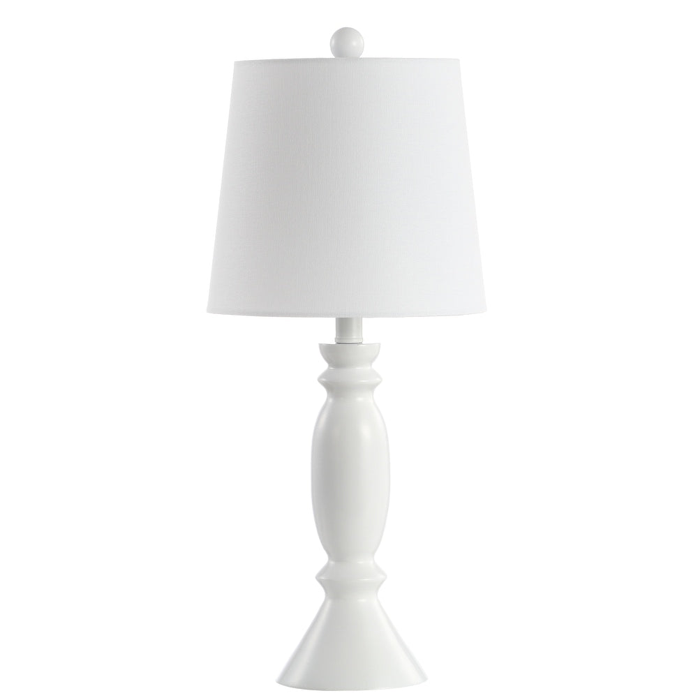 Kian Farmhouse White 24-inch LED Table Lamp - 10"x10"x24"