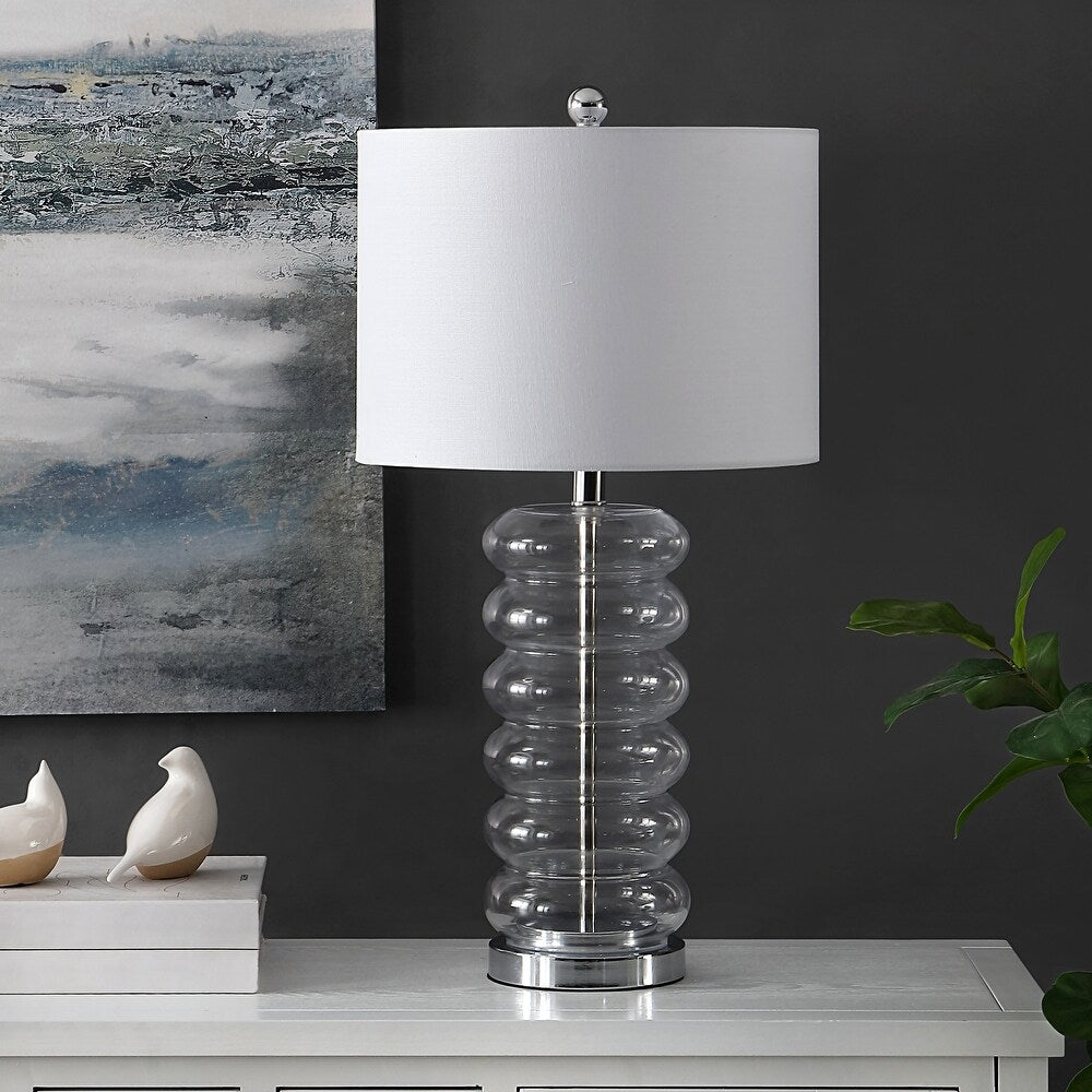 Lighting 26.5-inch Peli Glass Table Lamp - 14" x 14" x 26.5"