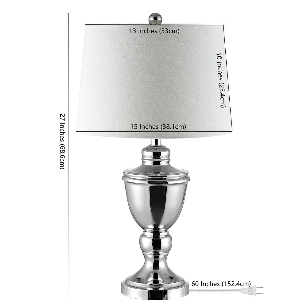 Lighting 27-inch Ressa Polished Nickel LED Table Lamp - 15" W x 15" L x 27" H