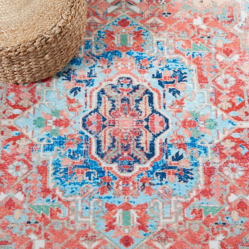 Riviera Algimanta Oriental Machine Washable Soft Rug