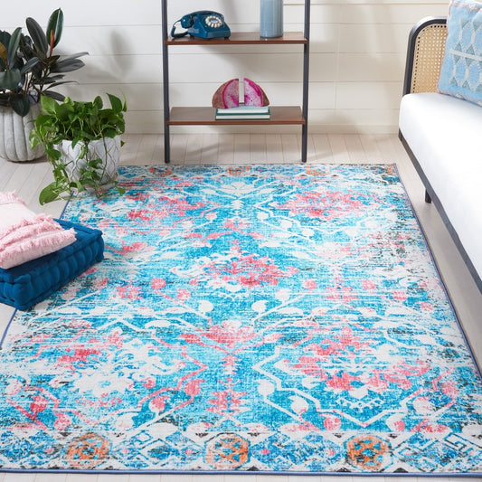 Riviera Hieke Floral & Botanical Machine Washable Soft Rug