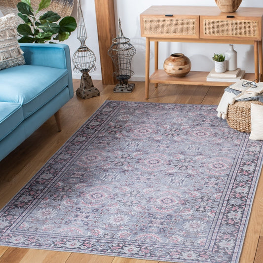 Serapi Arty Medallion Distressed Machine Washable Soft Rug