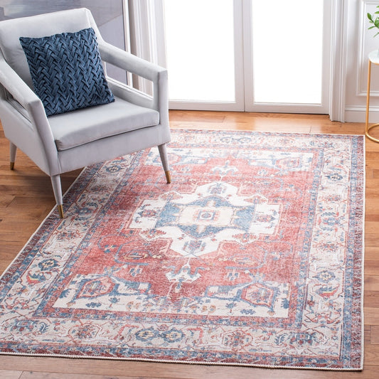 Serapi Boushra Shabby Chic Distressed Machine Washable Soft Rug