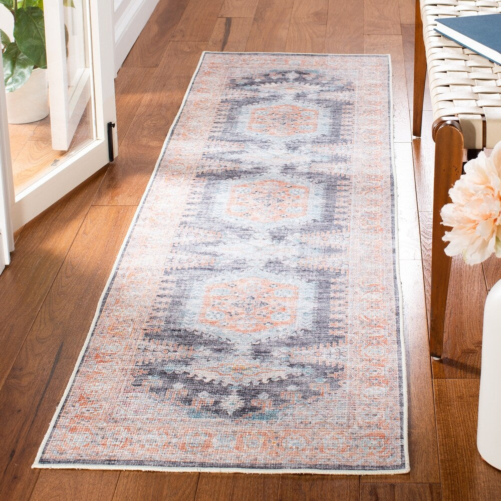 Serapi Helju Shabby Chic Distressed Machine Washable Soft Rug