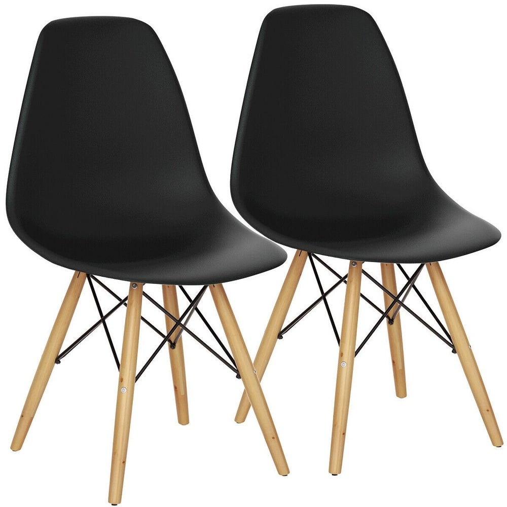 Set of 2 Mid Century Modern DSW Dining Side Chair - 22" x 18.5" x 32" (D x W x H)