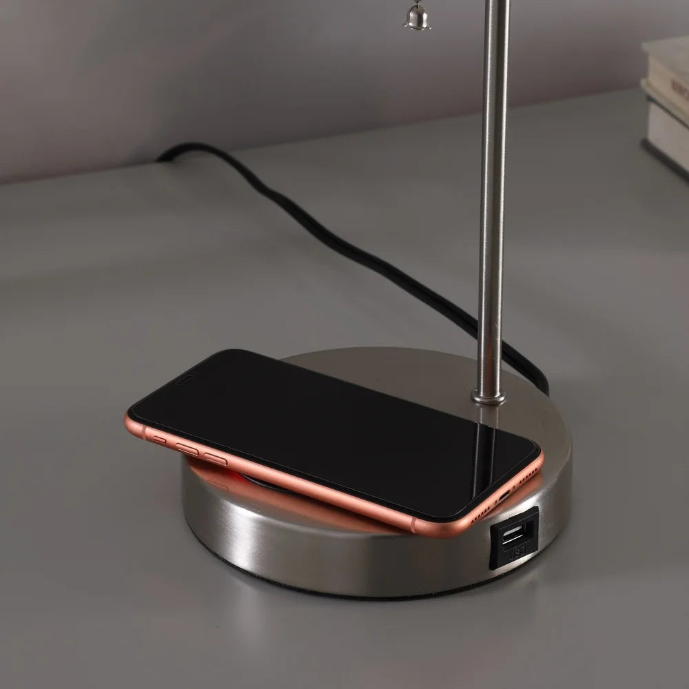 Shelby Modern Craft Table Lamp W/ USB Charging Station