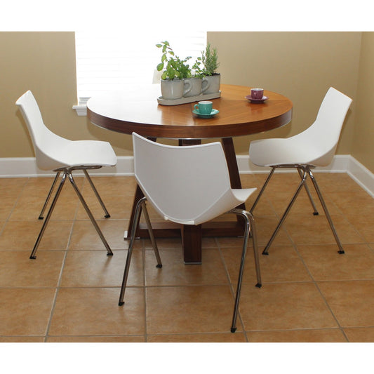 Shell Plastic Designer Chair with Chrome legs