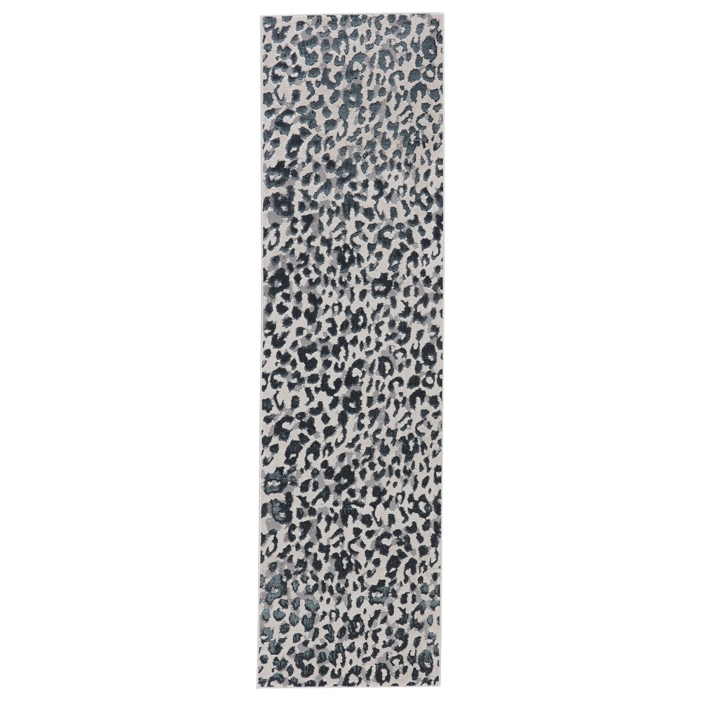 Bellamy Power-loomed Gray/ Black Soft Area Rug