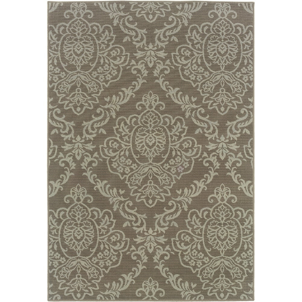 Bletcher Floral Damask Indoor/ Outdoor Soft Area Rug