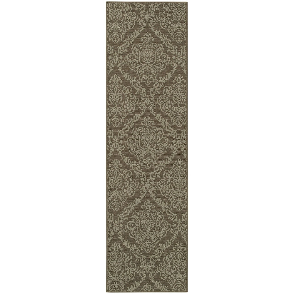 Bletcher Floral Damask Indoor/ Outdoor Soft Area Rug