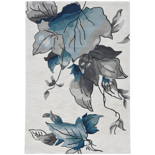 Hand-tufted Winter Leaves Soft Area Rug