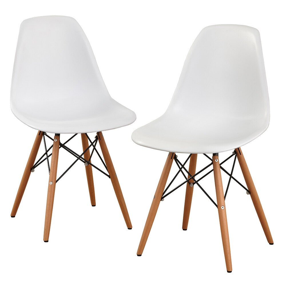 Simply Living Jorie Retro Plastic Shell Chair (Set of 2)