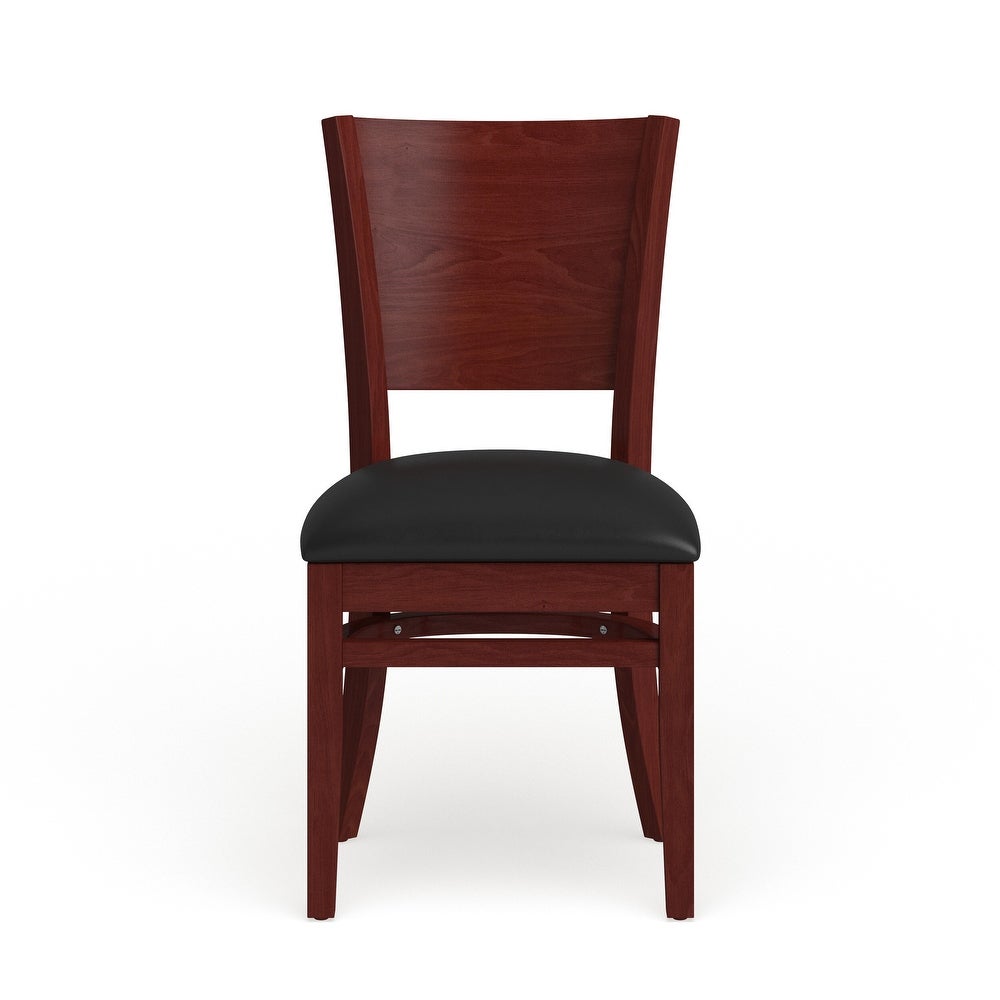 Solid Back Wooden Restaurant Chair - 17.25"W x 20.5"D x 33.5"H