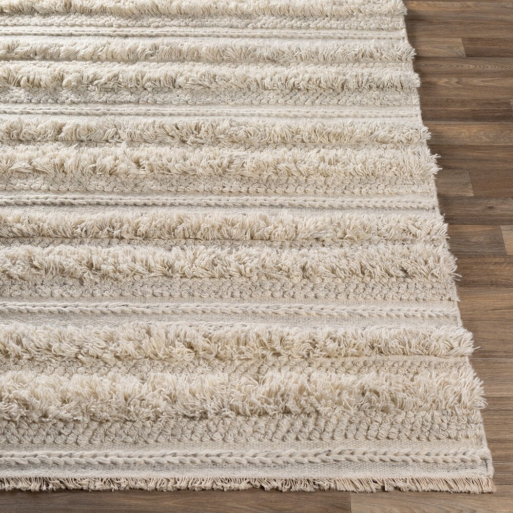 Striata Global Wool/Viscose Hand-Woven Area Soft Rug