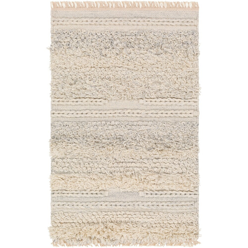 Striata Global Wool/Viscose Hand-Woven Area Soft Rug