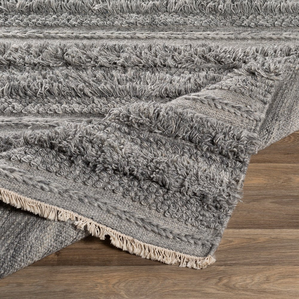 Striata Global Wool/Viscose Hand-Woven Area Soft Rug