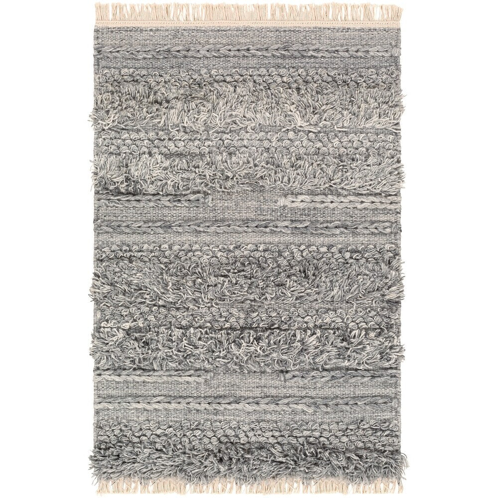 Striata Global Wool/Viscose Hand-Woven Area Soft Rug