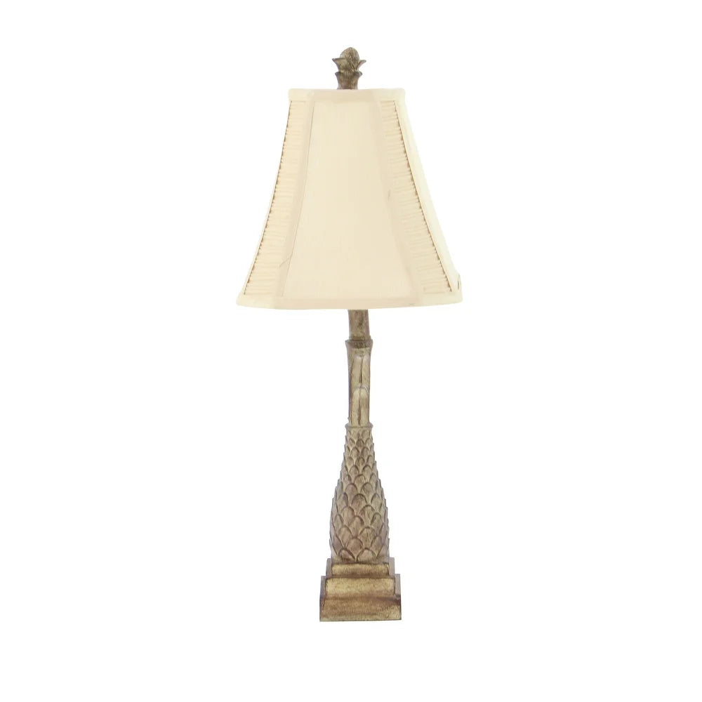 Brown Polystone Coastal Table Lamp (Set of 2) - 14 x 27