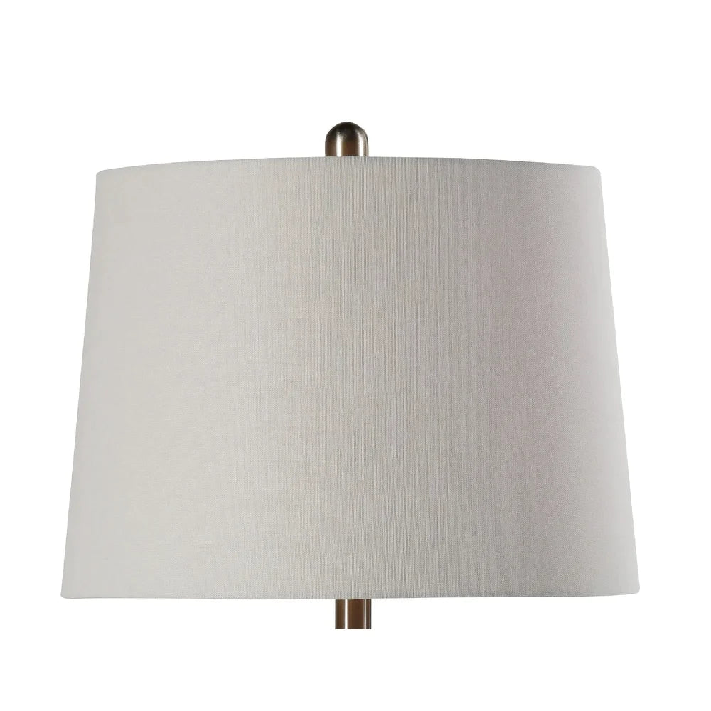 StyleCraft Adrienne Sheer Blue Table Lamp - Brussels White Shade